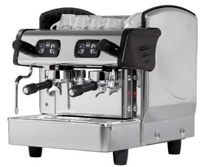 Kávovar poloautomatický dvojpákový elektromechanické ovládanie 4 nastaviteľné dávky na každú páku so zabudovaným kapučinátorom a vývodom
