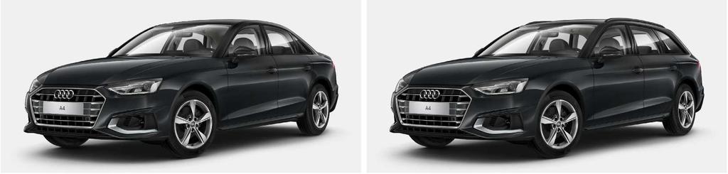 línií pre Audi basis - mriežka chladiča lakovaná v čiernej matnej farbe, lem mriežky chladiča v chrómovom vyhotovení, vzduchové mriežky vpredu po stranách čierne matné - difúzor v čiernom matnom