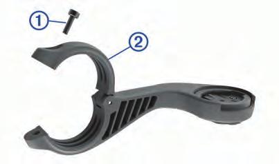 Inštalácia štandardného držiaka Najlepší príjem signálu GPS získate, keď umiestnite držiak na bicykel tak, aby predná časť zariadenia smerovala k oblohe.