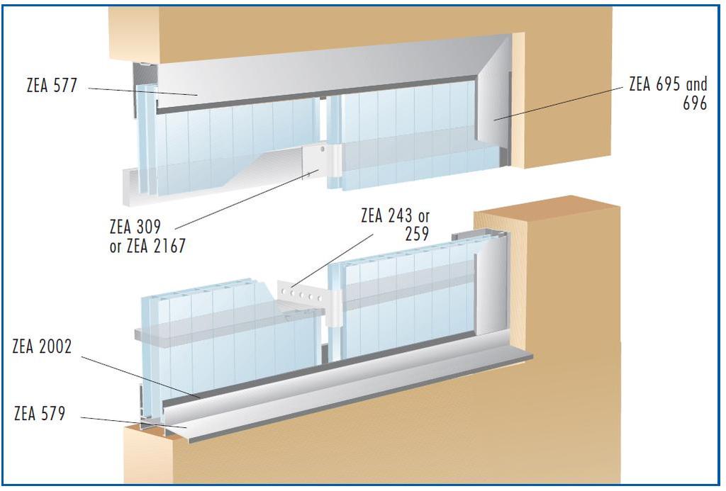 Výpočet montážnej dĺžky panelu: Typ montáže Spodný profil Dĺžka panelu Integrovaný do stavebného