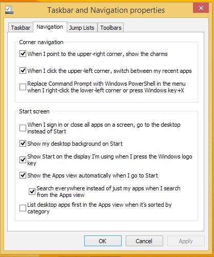 Prispôsobenie obrazovky Start (Štart) Operačný systém Windows 8.
