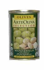 Olivy plněné okurkou v