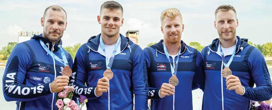 Štvorkajak bronzový na kilometri Už prvú možnosť získať na týchto majstrovstvách sveta medailu Slováci využili.
