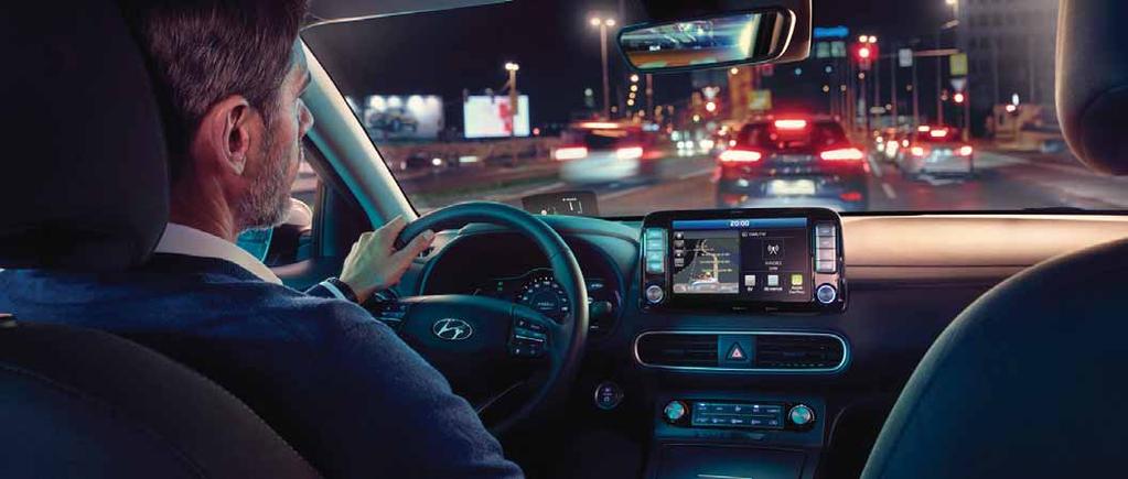 So systémom Hyundai SmartSense, naším prelomovým komplexom vyspelých asistenčných systémov, je nový model KONA Electric lídrom segmentu v oblasti aktívnych bezpečnostných technológií pre vašu