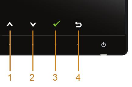 Shortcut key (Klávesová skratka)/ Brightness(Jas)/ Contrast (Kontrast) Menu (Ponuka) Exit (Ukončiť) 2 a 3 Napájanie (so svetelným indikátorom napájania) Tlačidlo na prednom paneli Použite toto