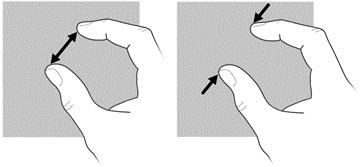 Lupa/Zväčšenie Funkcia Lupa umožňuje priblížiť alebo oddialiť položku. Ak chcete položku priblížiť, na obrazovku umiestnite dva prsty a postupne zväčšujte vzdialenosť medzi nimi.