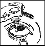 smerom dozadu. Ťahajte očné viečko nadol čistým prstom, pokým sa nevytvorí vačok medzi očným viečkom a Vaším okom. Kvapka padne do neho (obrázok 2) Umiestnite hrot kvapkadla fľaše blízko ku oku.
