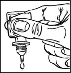 Takto by sa mohli kvapky infikovať Jemne stlačte fľašu, aby ste včas uvoľnili jednu kvapku TRAVATANu (obrázok 3) Po použití TRAVATANu pritlačte prst do kútika Vášho oka, blízko nosa (obrázok 4).