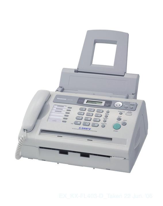 napájací adaptér nabíjačka Panasonic KX-FL613EX laserový fax s výstupom na bežný papier fotovalec KX-FA84 štartovací toner KX-FA83 (cca 800 strán) slúchadlo napájací a telefónny kábel lapač papiera