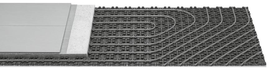 Fonterra - temperovanie plôch R1 Fonterra Base, Flat 12 Extrémne tenkovrstvový poterový systém od 35 mm vyvinutý špeciálne pre renovácie v spojení s nopovými doskami Fonterra Base ND 11 alebo smart a