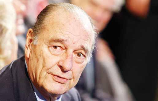 22 ZO SVETA, Z DOMOVA piatok 27. 9. 2016 ZOMREL JACQUES CHIRAC Vo veku 86 rokov zomrel bývalý francúzsky prezident (v rokoch 1995 až 2007) Jacques Chirac.