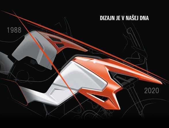 Dizajn motocykla V-STROM 1050/XT Na svete je nový dizajn s vertikálne rozvrhnutým