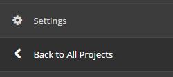 vľavo: 5. Pre vrátenie sa na zoznam projektov vyberte z hlavného menu možnosť Back to All Projects. 4.