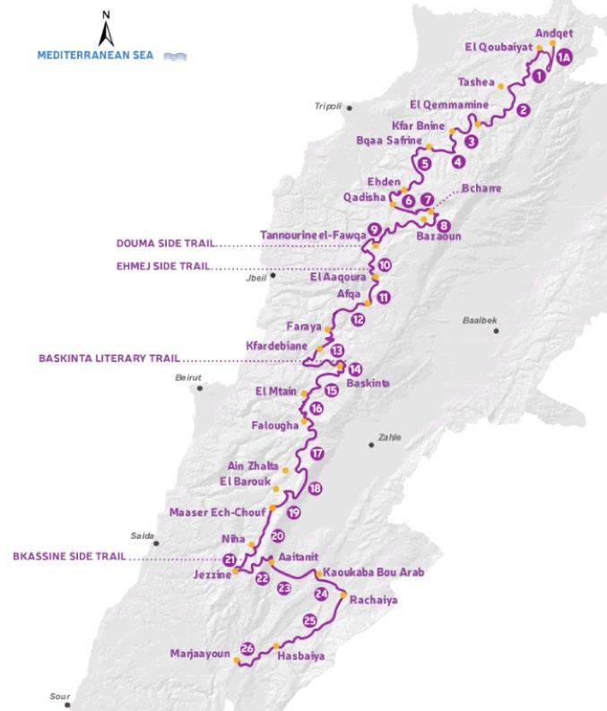 LIBANONSKÝ HORSKÝ CHODNÍK (LMT) Libanonský horský chodník začal ako projekt pomoci sponzorovaný Agentúrou Spojených štátov amerických pre medzinárodný rozvoj USAID v hodnote 3,3 mil.