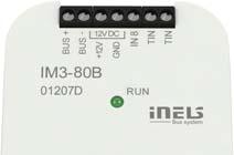 IM380B 4x* 8x* IN1, IN** IN1 IN5** 0 Hz ANO, vstup na externí teplotní senzor TC/TZ 0 až 10 C/0.5 C v rozsahu 1 V DC/75 ma, pro napájení EZS senzorů zelená LED RUN max.