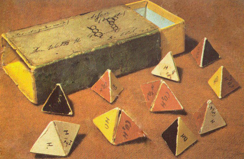 4 Tetraedrické modely, ktoré vyrobil van t Hoff v rokoch 1874 1875 (History of Science Museum, Leiden) (Ramsay, 2000) Ťažké začiatky stereochémie Tohto roku uplynie presne 139 rokov od objavu, ktorý