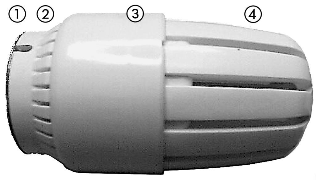 SW2) 2. Ryhovaný krúžok otočný, umiestnený na upevňovacej matici 3. Blokovacia objímka s priehlbinkou 4.