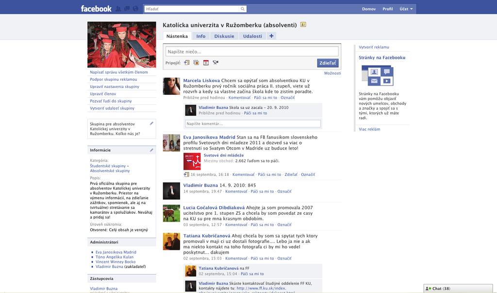 Katolícka univerzita v Ružomberku je na Facebooku Internetoví používatelia a návštevníci sociálnej siete Facebook majú od stredy 14.