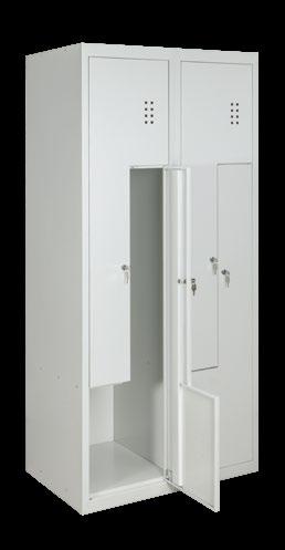METILLA KOVOVÉ ŠATŇOVÉ SKRINE 1 Kovové šatňové skrine sa vyrábajú z oceľového plechu I. triedy s elektrostatickým práškovým lakovaním. V dvierkach sa nachádzajú vetracie otvory.