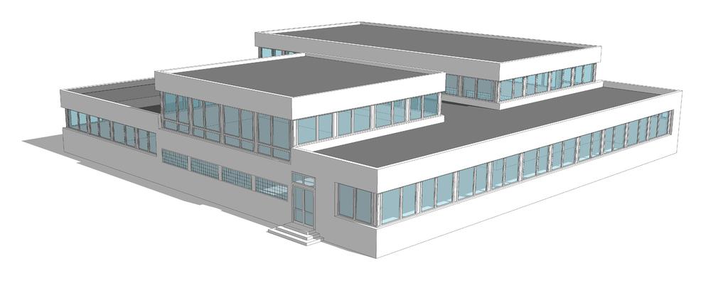 PREDMET OBNOVY súčasťou zadania je: - komplexná obnova obálky budovy za účelom zníženia energetickej náročnosti budovy A - rekonštrukcia strechy B - návrh novej fasády objektu C - výmena okenných