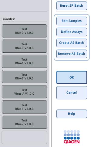 1. Stlačte tlačidlo Modify Run (Upraviť spracovanie). Zobrazí sa obrazovka Integrated Setup (Integrované nastavenie) a zobrazí sa prehľad definovaných šarží. 2.