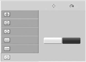 Nastavenie obrazovky v režime PC Obnovenie predvolených nastavení obrazovky Návrat k predvoleným nastaveniam položiek Poloha, Size (Veľkosť) a Phase (Fáza) naprogramovaným vo výrobe.