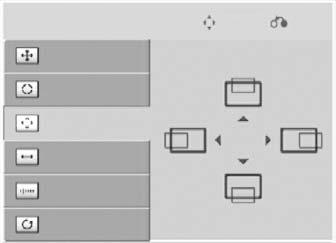 NASTAVNI XTRNÝCH ZARIADNÍ Nastavenie položiek Position (Poloha obrazovky), Size (Veľkosť) a Phase (Fáza) Ak po automatickom nastavení obraz nie je čistý a ak sa postavy stále chvejú, nastavte fázu
