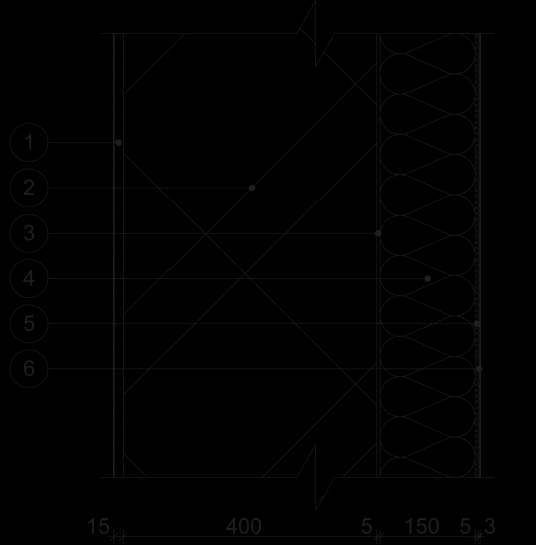 Obvodová stena ST1 Interiér Exteriér θ i = 20 C θ e = -11 C φ i = 50 % φ e = 83 % R si = 0,13 m2.k/w R se = 0,04 m2.k/w Tepelnotechnické vlastnosti materíalov podľa STN 73 0540-3:2002 Č.