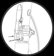 V prípade príliš dotiahnutých alebo príliš povolených bŕzd použite 4 mm imbusový kľúč a uvoľnite skrutku brzdového