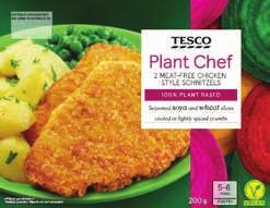 Tesco Plant Chef zeleninové hviezdy 200 g, (1 kg = 14,31) 23 % 2 29 Tesco Plant Chef vegánske bolonské špagety 200 g, (1 kg =