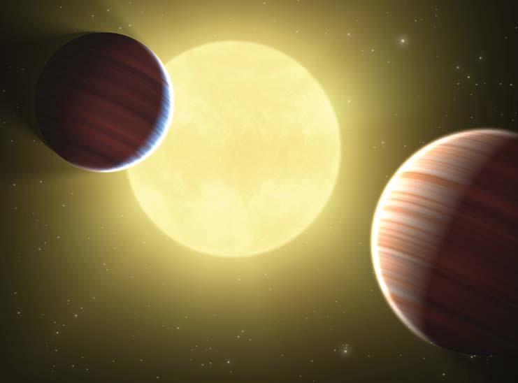 Dve exoplanéty prechádzajú pred hviezdou Kozmický ďalekohľad Kepler patriaci NASA objavil prvý planetárny systém s viac než jednou planétou prechádzajúcou popred svoju hviezdu.