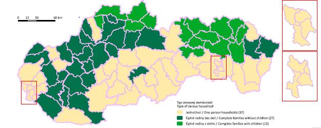 okresov na juhu stredného Slovenska, vo viacerých okresoch na krajnom východe v blízkosti ukrajinských hraníc a v Bratislave a Košiciach.