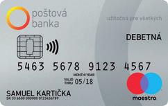 denných limitov/odblokovanie platobnej karty 3,00 Opätovné zaslanie PIN/platobnej karty 3,00 Bankou vyslaná SMS správa Informácia o