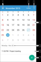 Hodiny a Kalendár Kalendár Aplikáciu Kalendár môžete používať na spravovanie časového plánu.