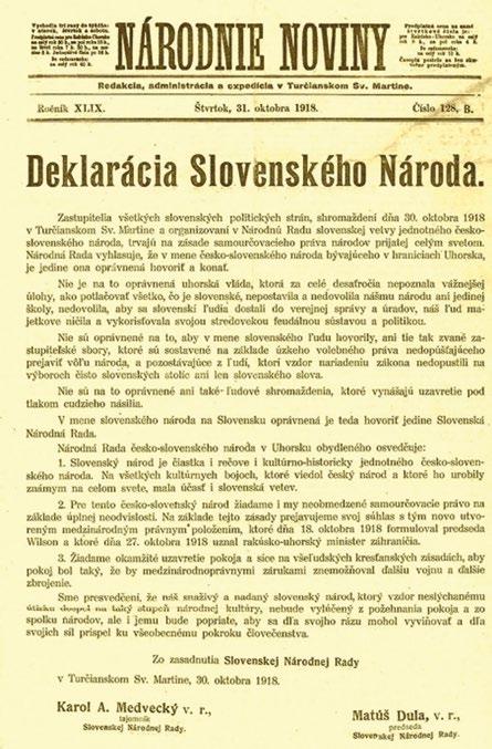 Martinská deklarácia ako základný štátoprávny dokument slovenského národa a jeden zo základných dokumentov zrodu československého štátu je pre reflexiu a profil Samuela Zocha z akéhokoľvek uhla