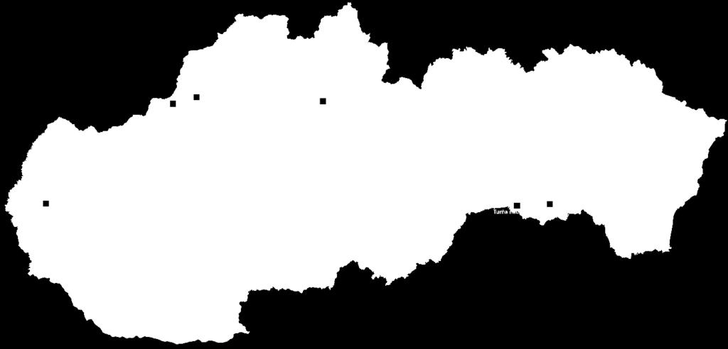 Košický Košice - okolie CRH (Slovensko) a.s. 40 000 Zdroj: MŽP SR Obr. 2-16 Rozmiestnenie zariadení na spoluspaľovanie odpadov prevádzkovaných v SR v roku 2018 Zdroj: MŽP SR 2.