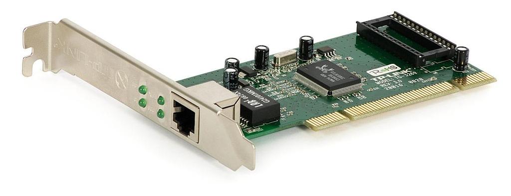 Sieťová karta (network adapter card) Integrovaný čip na základovej doske