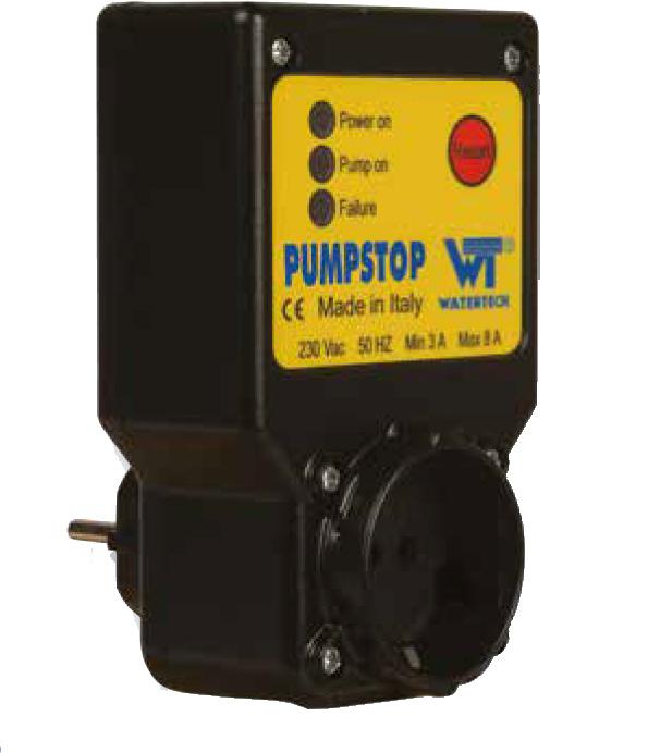 OCHRANA ČERPADLA PUMPSTOP / IP65 PUMPSTOP je jednoduchá a praktická ochrana