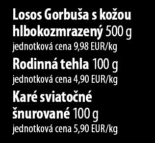 cena 9,98 EUR/kg Rodinná tehla 100 g jednotková cena