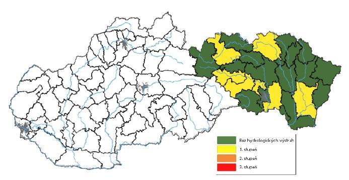 Pre okres Košice okolie (časť Hornád) boli vydané výstrahy 2. stupňa dvakrát v priebehu celého obdobia (január apríl).