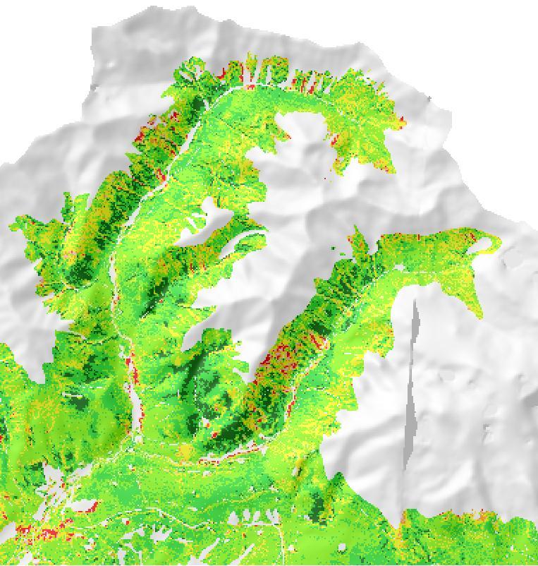 Ticha a Kôprová dolina (SAO 2000 a 2010) Tichá a Kôprová dolina SAO predmetných biotopov v roku 2000 Tichá a Kôprová dolina SAO