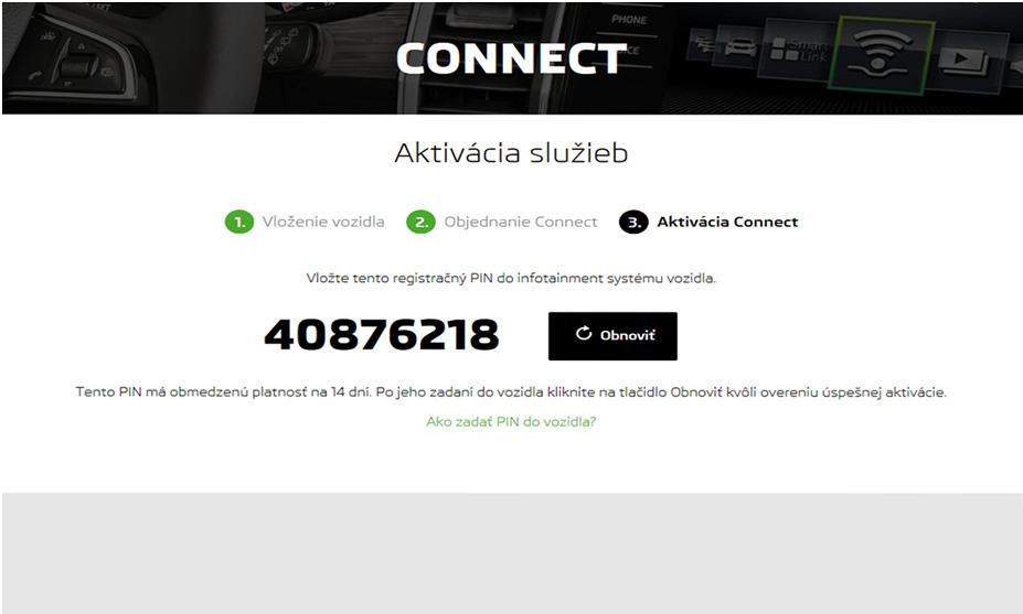 Portál Connect Priebeh registrácie Krok za