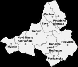 Trenčiansky samosprávny kraj Počet obyvateľov: 610 000 Rozloha: 4 502