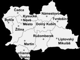 Žilinský samosprávny kraj Počet obyvateľov: 698 000 Rozloha: 6807 km² Okresy:
