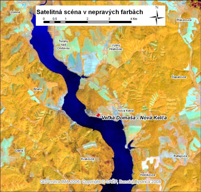 Mapa 4: Satelitná snímka vody určenej na kúpanie v
