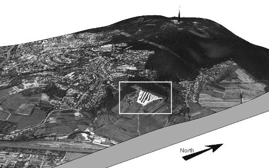 Obr. 1 Lokalizácia záujmového územia: Bratislava Vinohrady K exogénnym procesom, ktoré sa najväčšou mierou podieľajú na modelovaní topografickej plochy, patrí najmä povrchový odtok, ktorý vzniká pri