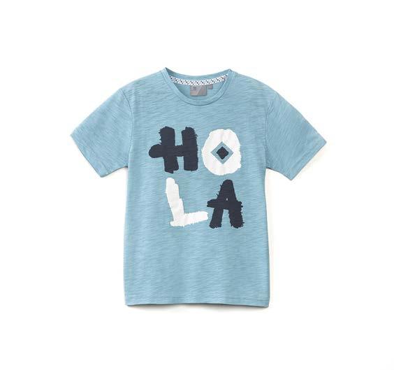 Chlapčenské tričko Tričko s krátkymi rukávmi s veľkou potlačou Hola, logo SEAT na zadnom štítku pri krku. Materiál: 100% bavlna.