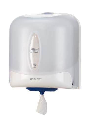 Reflex zásobník na rolky so stredovým odvíjaním (M4) Reflex je skutoène hygienickým a úsporným riešením pre všetky malé i ve¾ké èistenia.