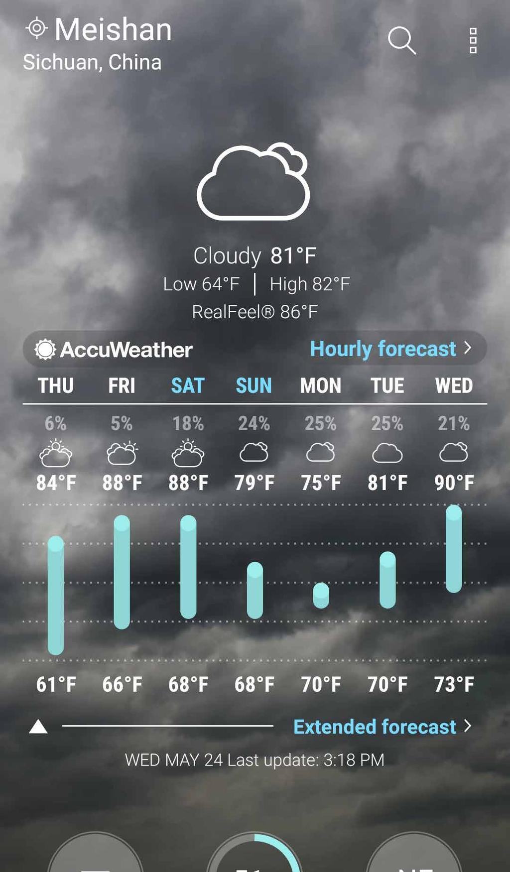 Domovská stránka aplikácie Weather Nastavte a získajte aktuálne informácie o počasí vo vašom aktuálnom mieste a v ďalších častiach sveta.