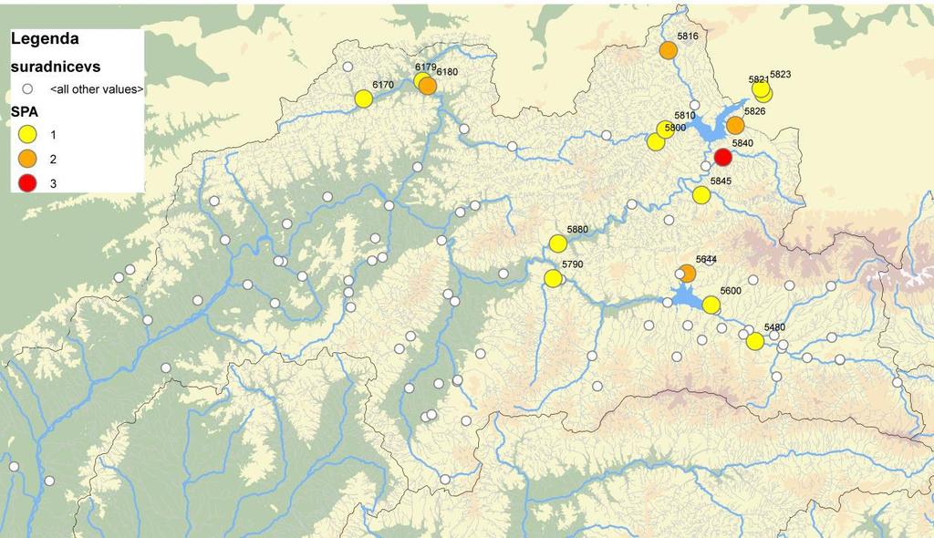 Obr.4 Maximálne dosiahnuté a prekročené stupne povodňovej aktivity (SPA), ktoré sa vyskytli v septembri 2017 na hydrologických staniciach SHMÚ, zdroj SHMÚ Obr.